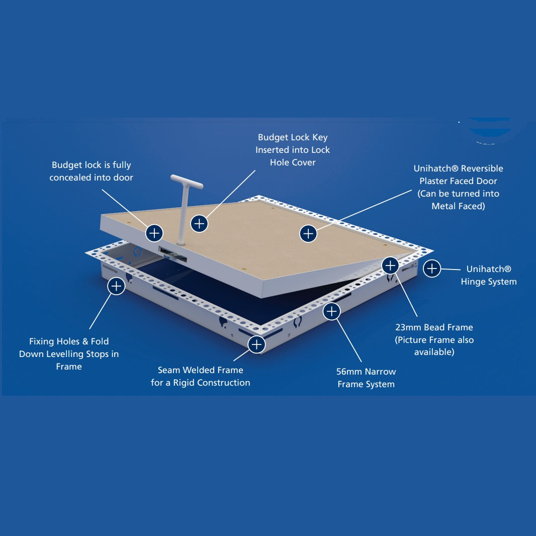 Plasterboard Access Panel - Beaded Frame