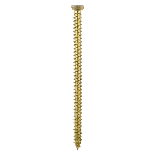 Timco Concrete Screws - Flat Countersunk - Gold