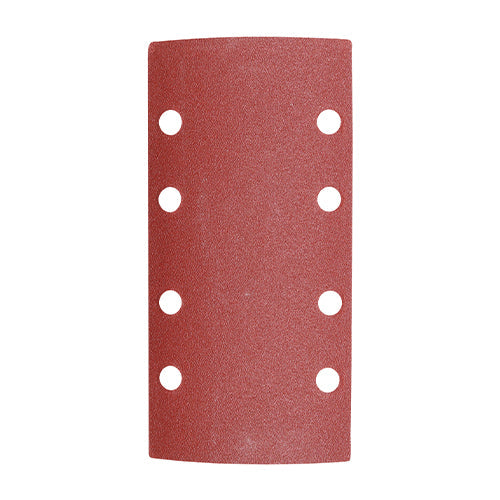 1/3 Sanding Sheets 120 Grit Red Punched - 93 x 185mm