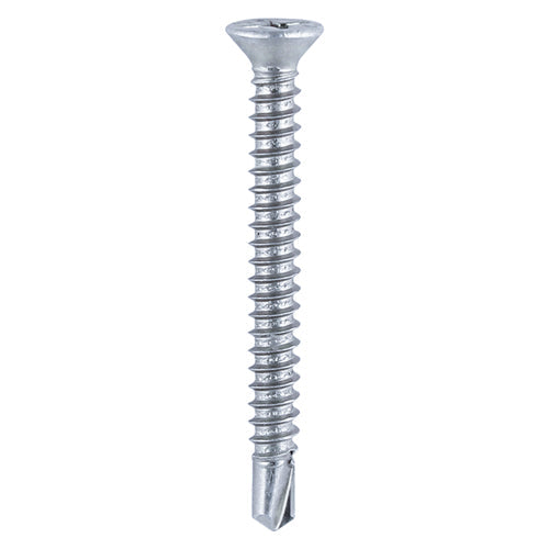Self Drill PVC Screw RIB CSK -BZP