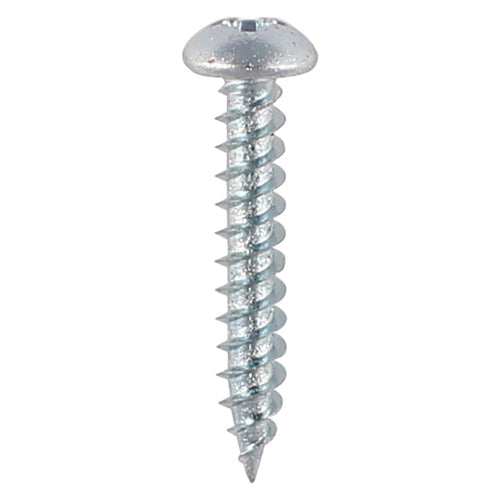 Timco Twin-Threaded Round Head Silver Woodscrews