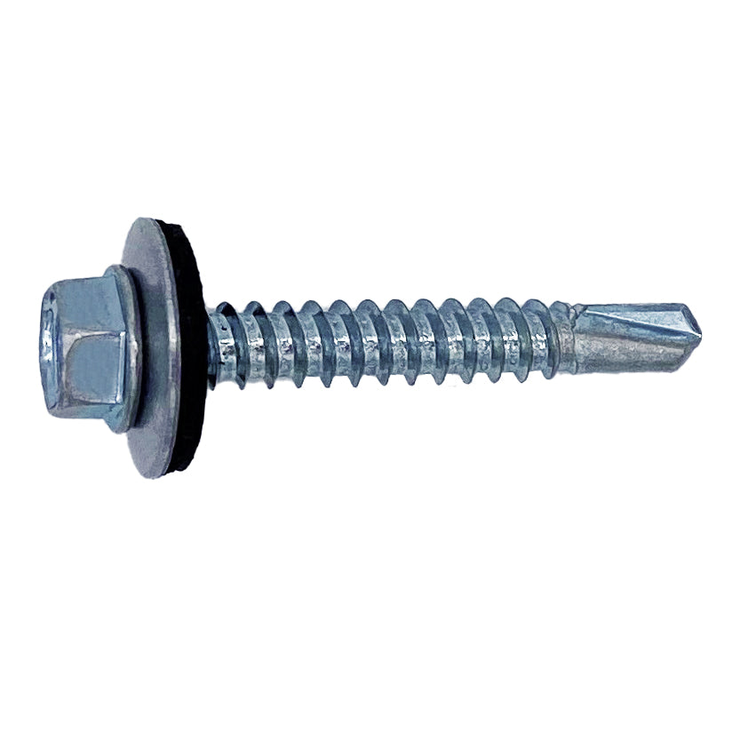 Evolution Zinc Coated Hex Head Screw with 19mm Bonded Washer for Light Steel