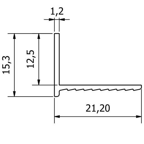 E12 Edge Trim - RAL9010 (White) - 3m Length