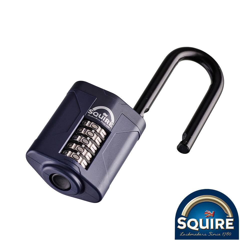 Squire Combination Padlock - Steel 2.5" Long Shackle - 40mm