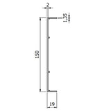 150mm Upstand Perimeter Trim - RAL9010 (White) - 3m Length