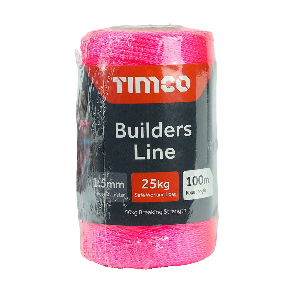 Nylon Builders Line Pink - 1.5mm x 100m