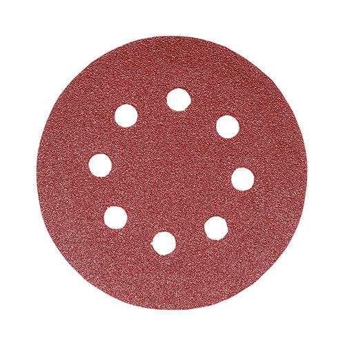 Random Orbital Sanding Discs 120 Grit Red - 125mm