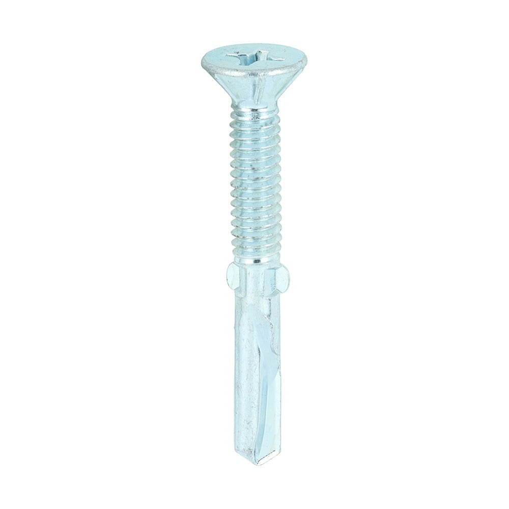 Timco Metal Construction Timber to Heavy Section Screws - Countersunk - Wing-Tip - Self-Drilling - Zinc