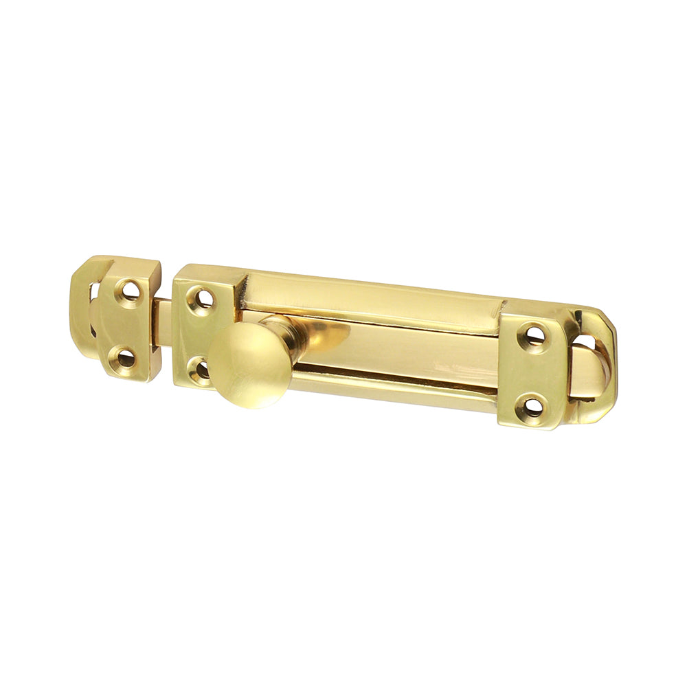 Contract Flat Section Bolt Polished Brass - 110 x 25mm