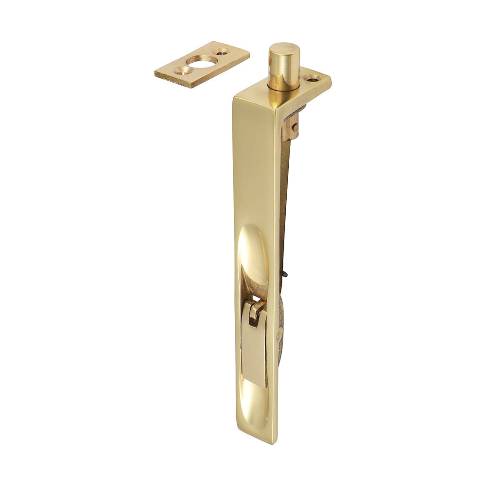 Lever Action Flush Bolt Polished Brass - 150 x 19mm