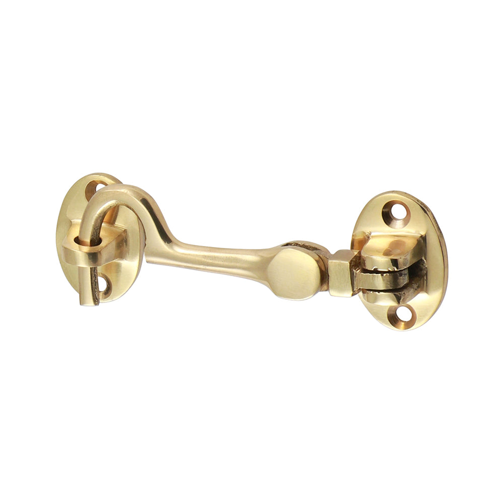 Cabin Hook Polished Brass - 75mm