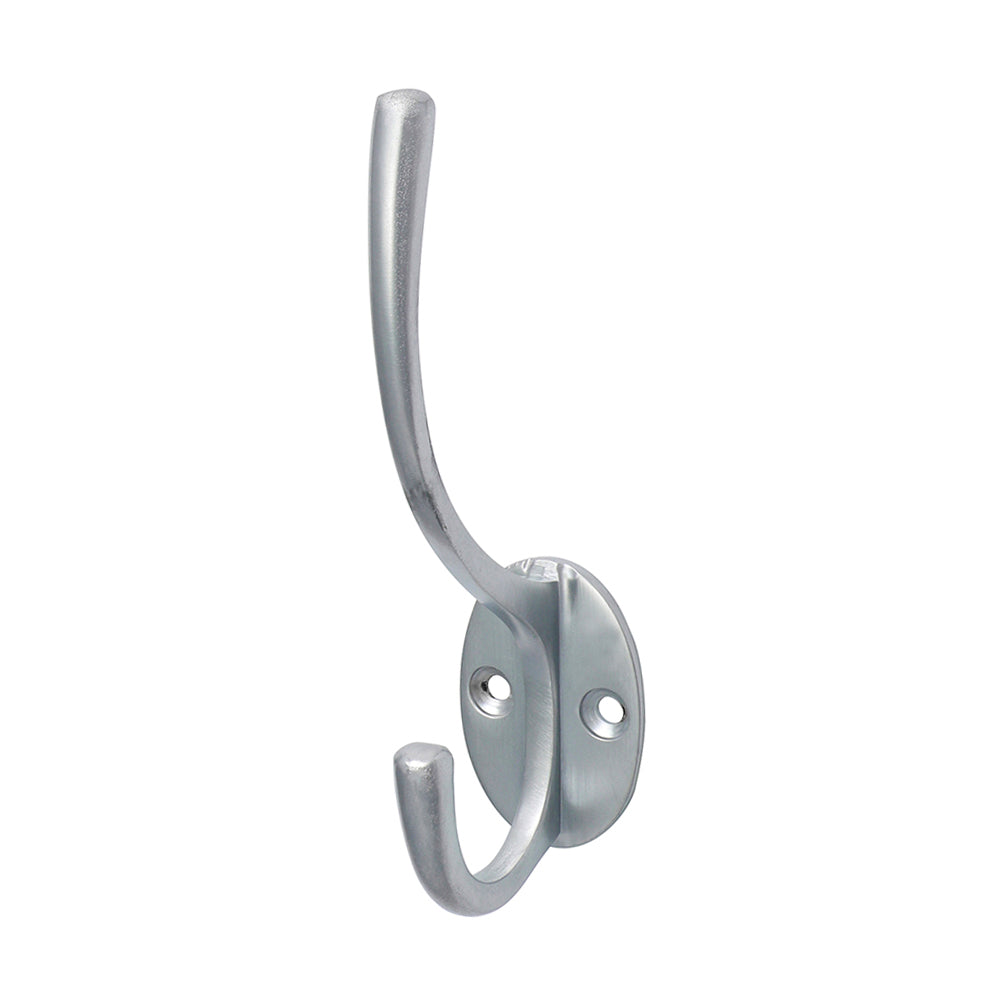 Hat & Coat Hook Satin Chrome - 125 x 32mm