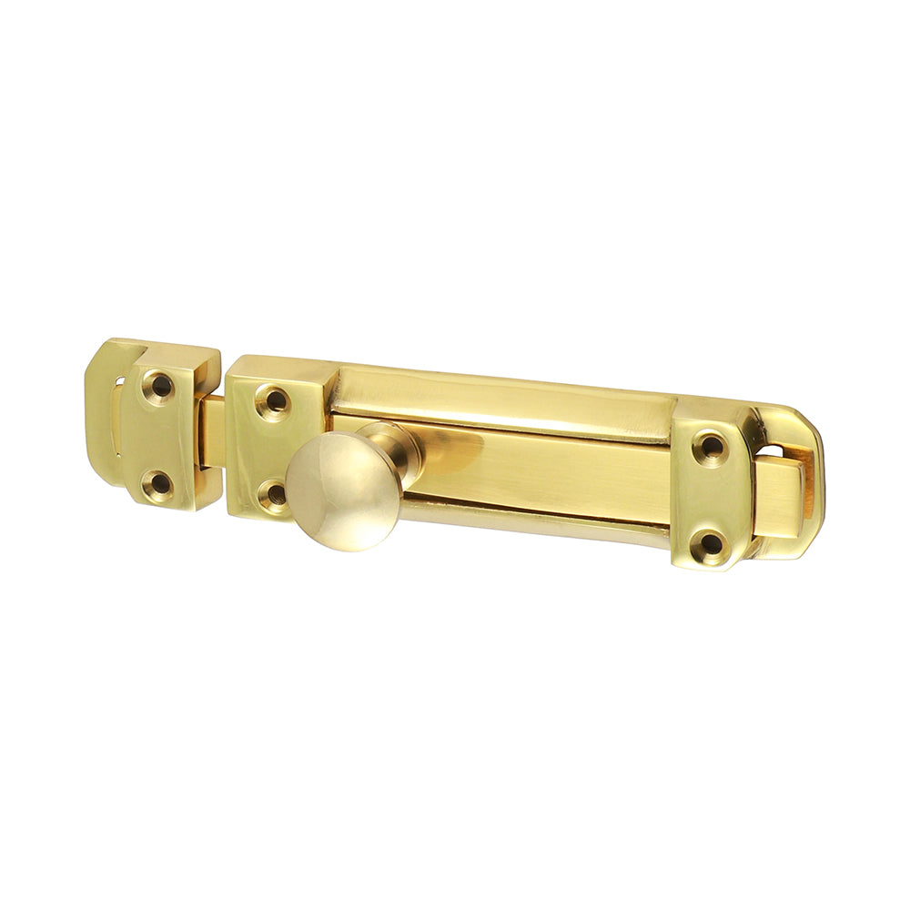 Contract Flat Section Bolt Polished Brass - 135 x 30mm