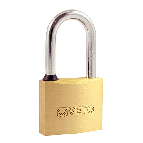 Brass Padlock Long Shackle - 50mm