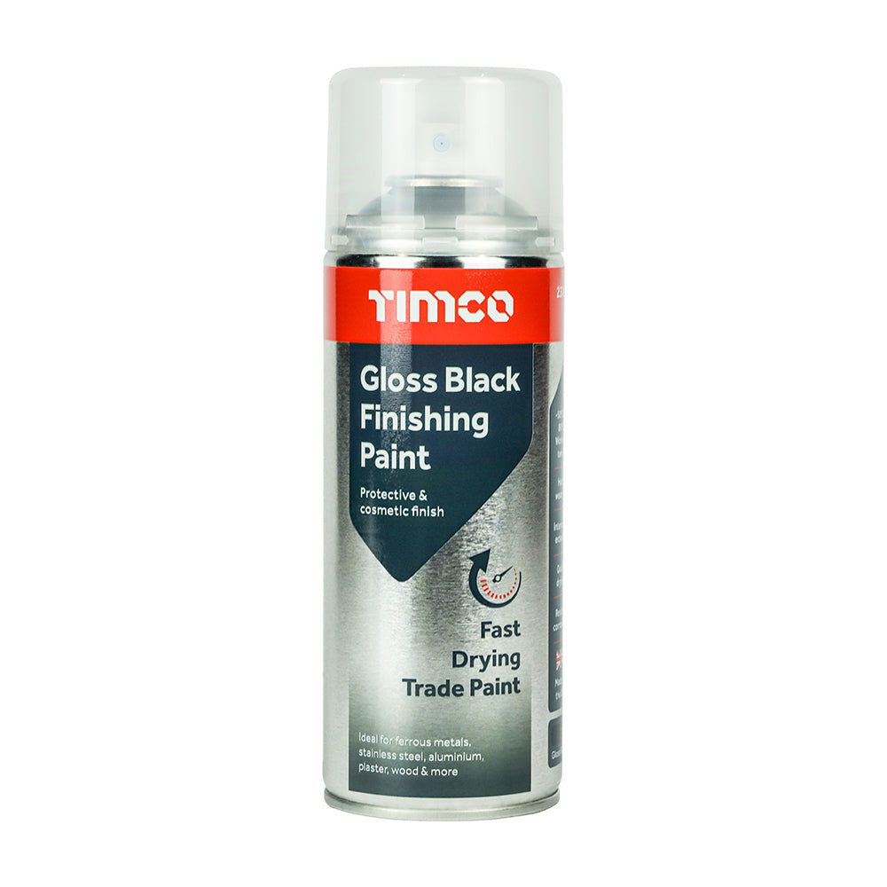 Timco Finishing Paint Gloss Black - 380ml