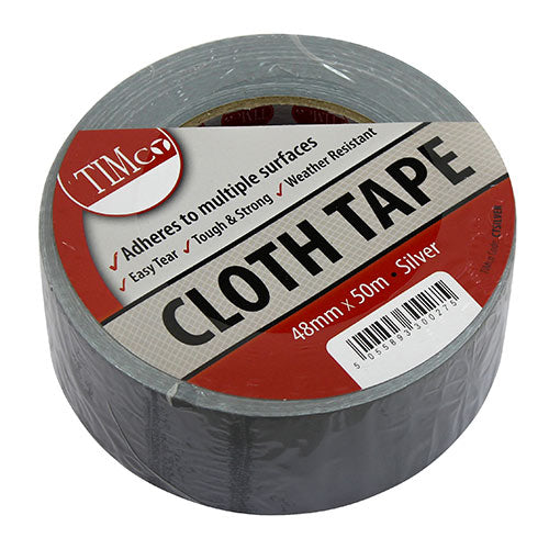 Cloth Tape Silver - 50m x 48mm